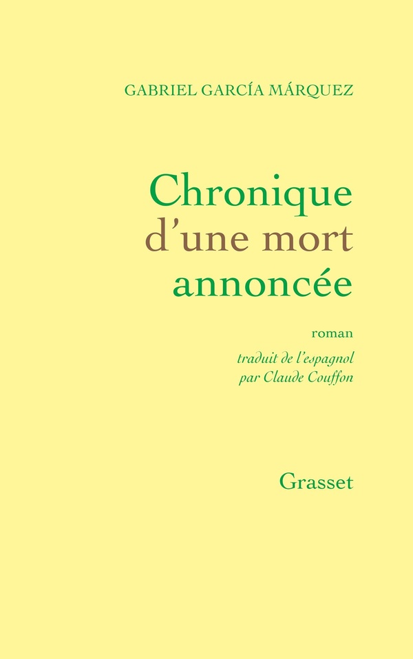 Couverture de Chronique d'une mort annoncée